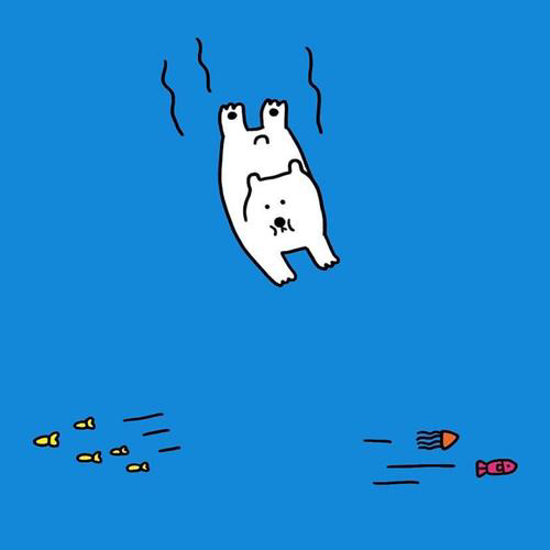 超治愈的小白熊可爱微信头像