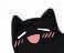 小黑猫卖萌可爱微信表情包
