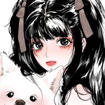 手绘超级好看的情侣微信头像