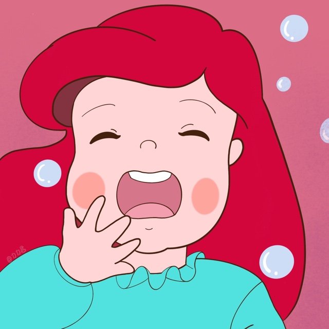 胖胖的迪士尼公主们打哈欠微信头像