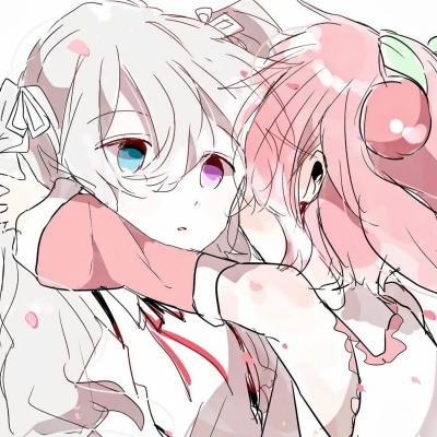 二次元卡通闺蜜微信头像