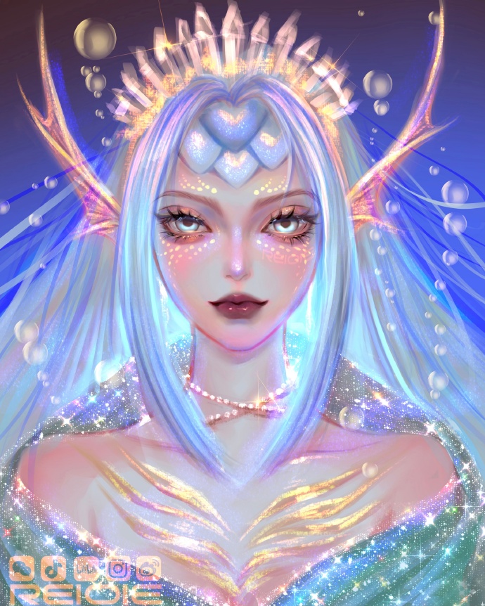 闪闪发光的手绘库洛牌微信头像