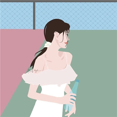 梦幻的插画风情侣微信头像