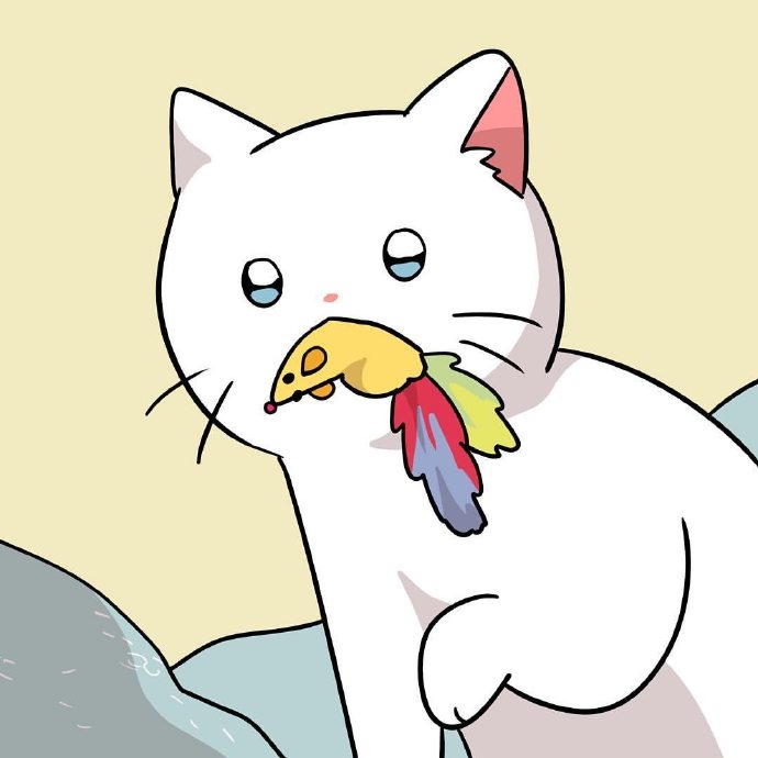 可爱猫咪插画微信朋友圈背景图