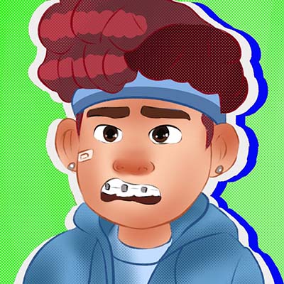 青春变形记主题的手绘头像