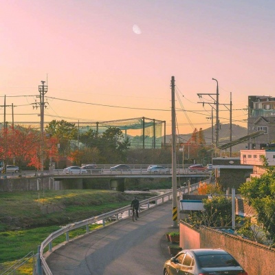 ins唯美夕阳风景微信头像