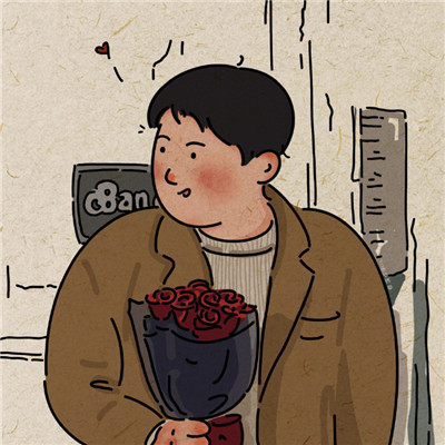 最新版甜蜜的插画风情侣微信头像