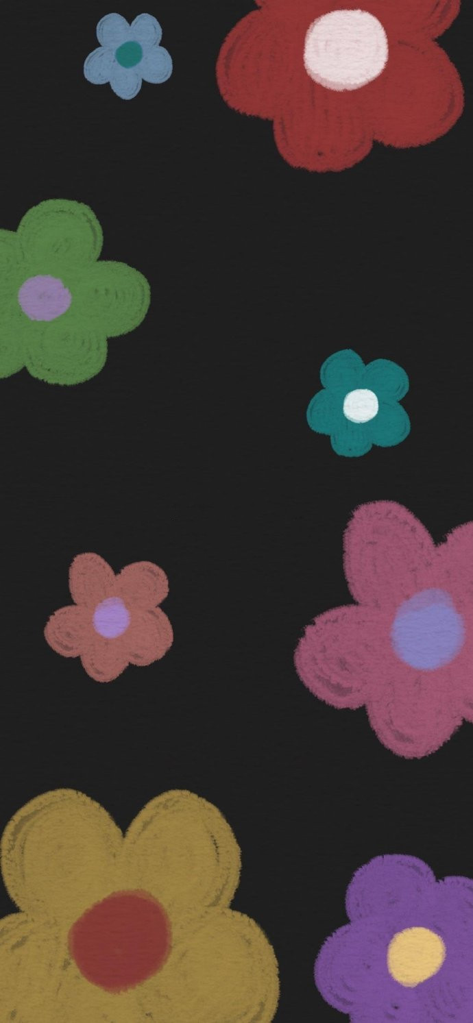 黑色的可爱画风微信聊天背景图