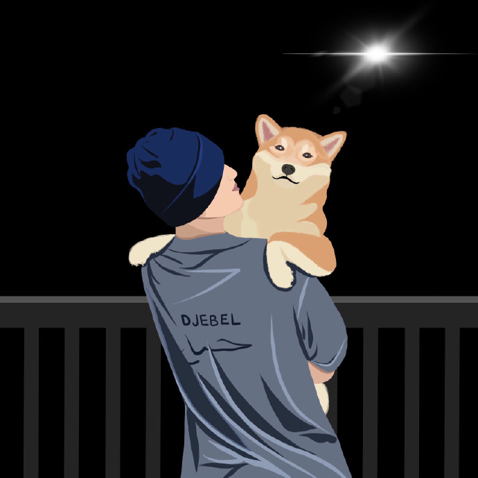 超美插画一对情侣微信头像