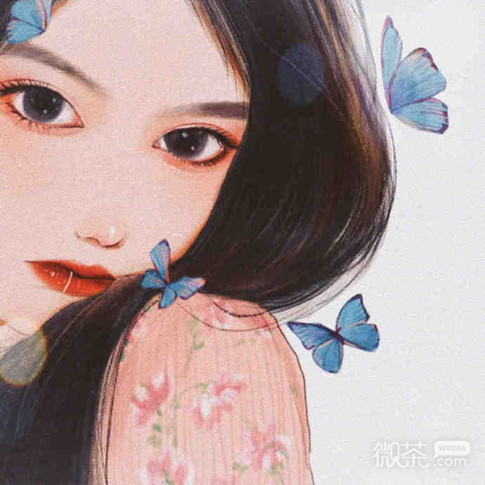 个性独特好看的彩绘美女微信头像