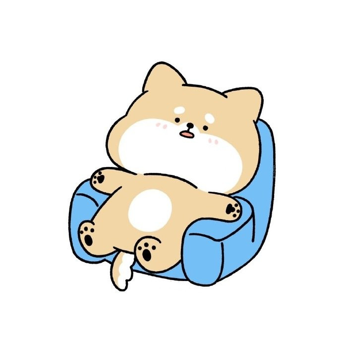 小动物瘫倒在沙发可爱微信头像