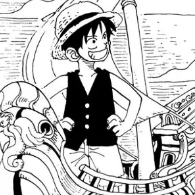 《海贼王》漫画画风路飞微信头像