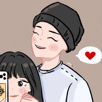 新款一左一右动漫情侣微信头像