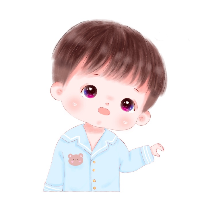 超可爱萌娃手绘情侣微信头像