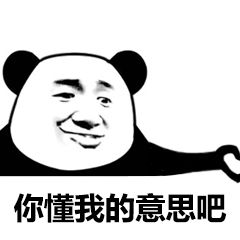 你懂我意思吧熊猫头微信表情包