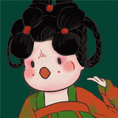 唐宫夜宴插画女微信头像