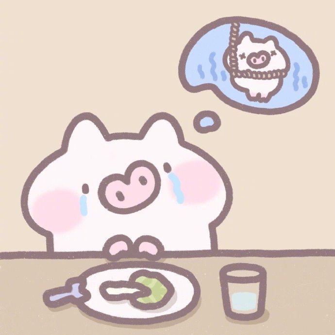 猪猪干饭可爱微信头像