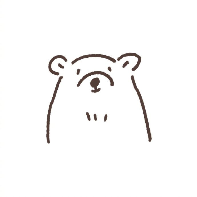 手绘简约小动物微信头像