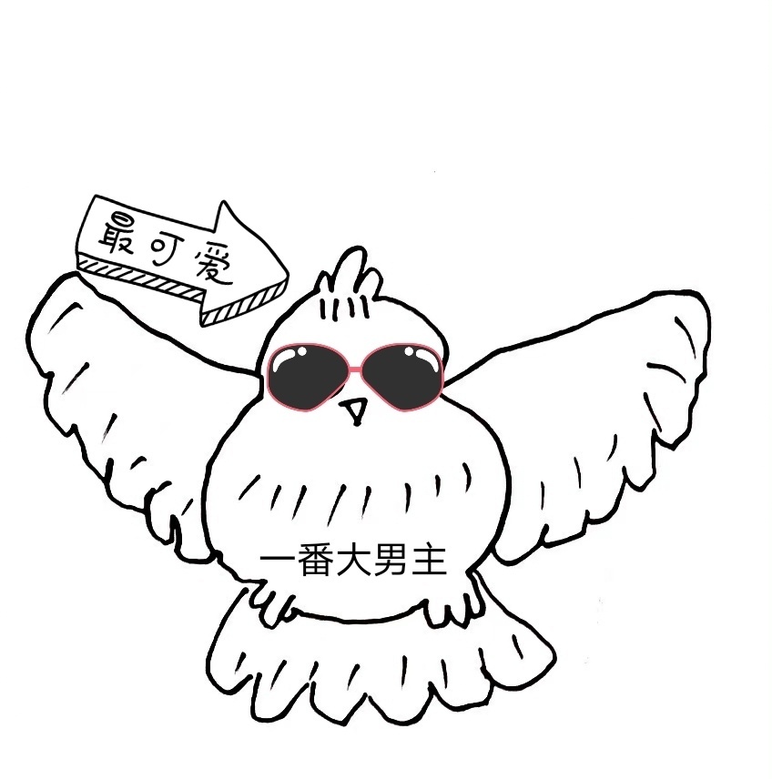 手绘猫头鹰可爱微信头像