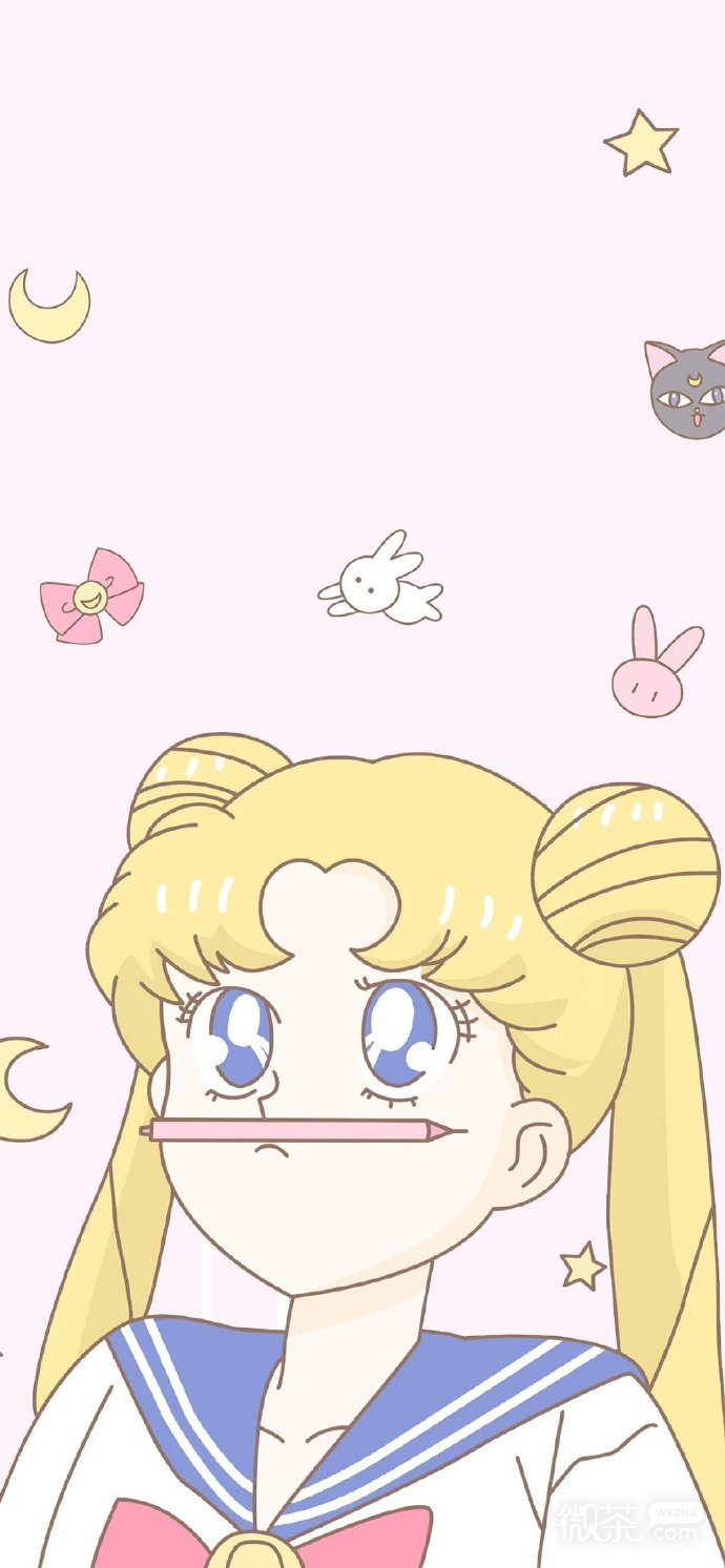 美少女战士手绘壁纸微信素材图片