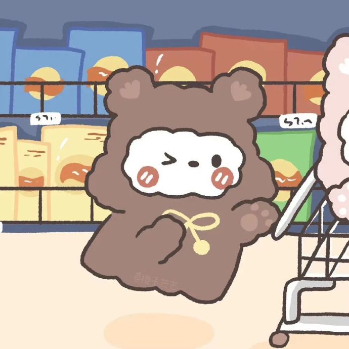 一对可爱卡通情侣微信头像