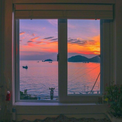 ins唯美夕阳风景微信头像