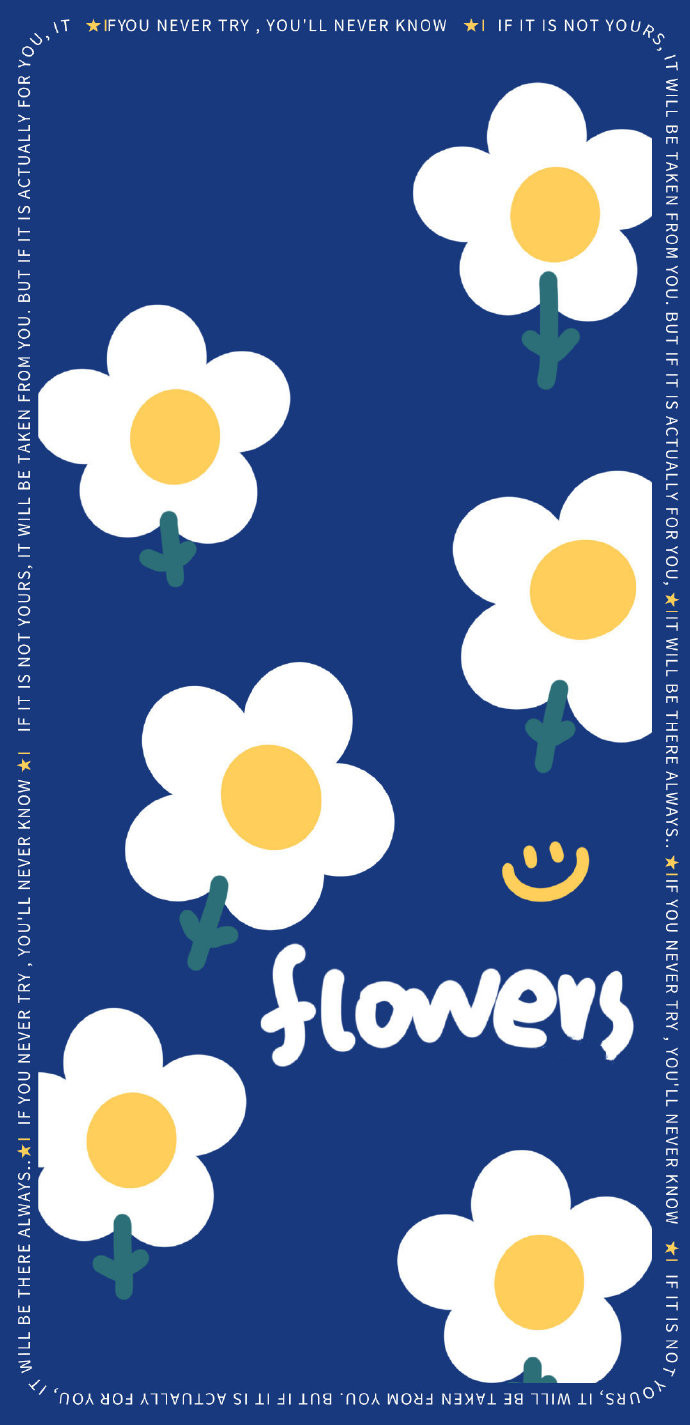 励志可爱蓝调风格手机壁纸