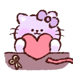 紫色可爱小猫Bora动态微信表情包