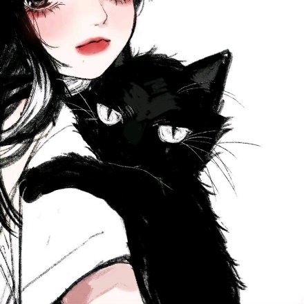 手绘超级好看的情侣微信头像