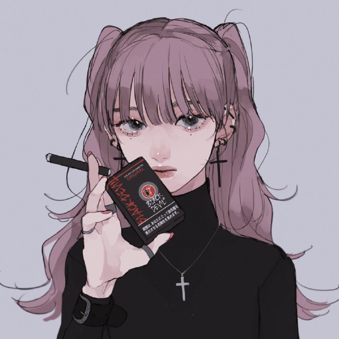 超酷超飒的手绘小姐姐微信头像