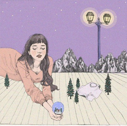 超美的插画微信朋友圈配图