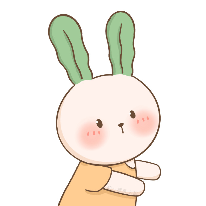 卡通兔兔喜爱胡萝卜微信头像