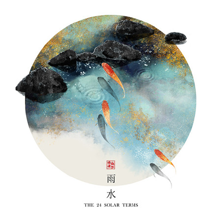 超好看的二十四节气古风插画微信素材