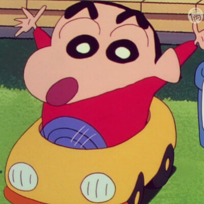 蜡笔小新开车系列微信表情包