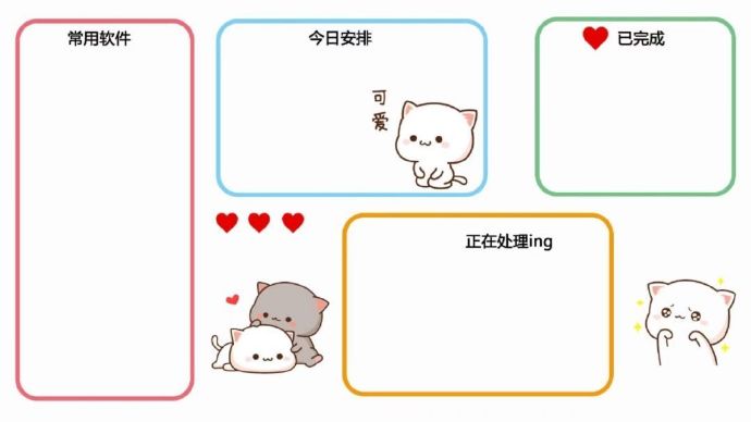 加油打工人实用软件分区电脑壁纸
