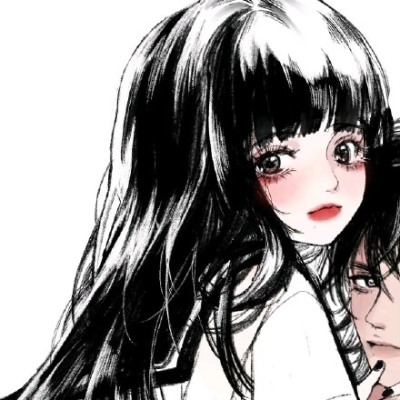 手绘超级好看的情侣微信头像