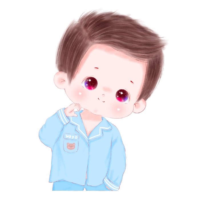 超可爱萌娃手绘情侣微信头像