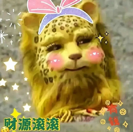 最近很火的金钱豹微信头像