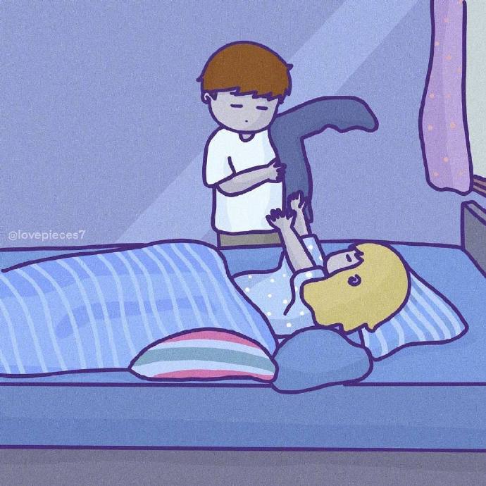 Q版卡通可爱小情侣微信素材图片