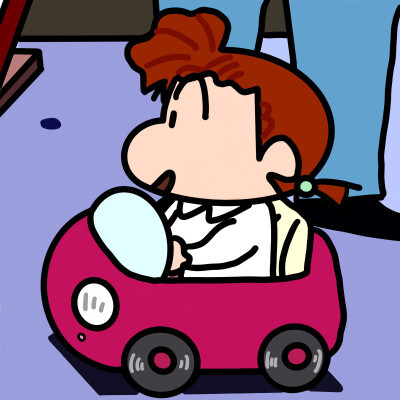 蜡笔小新开车系列微信表情包