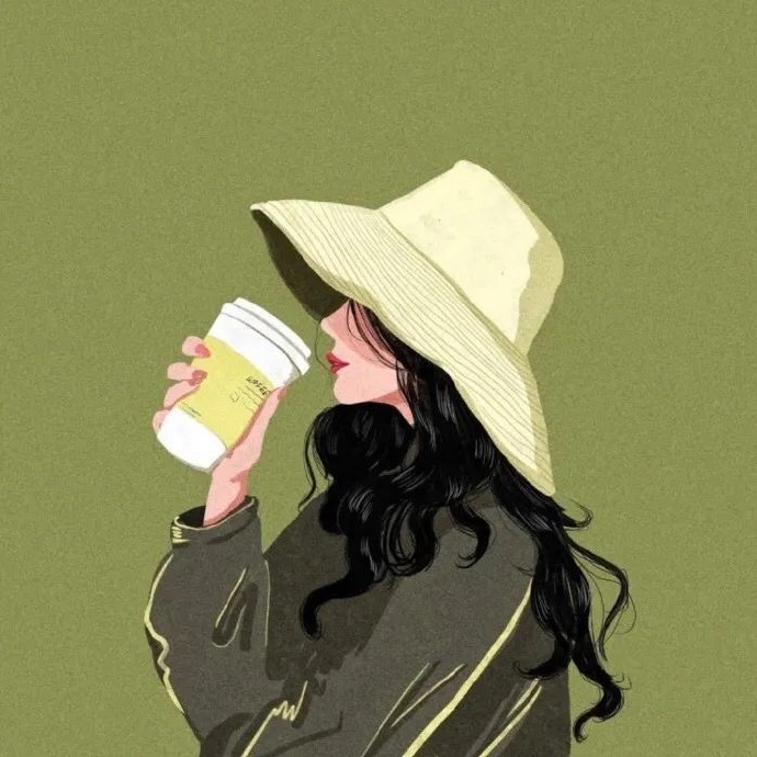 手绘版闺蜜微信头像