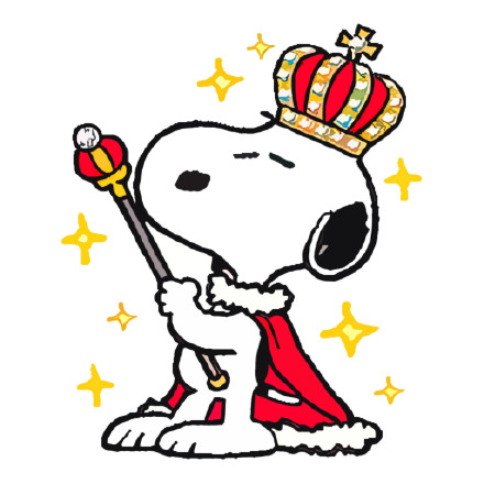 穿着王袍的史努比微信头像