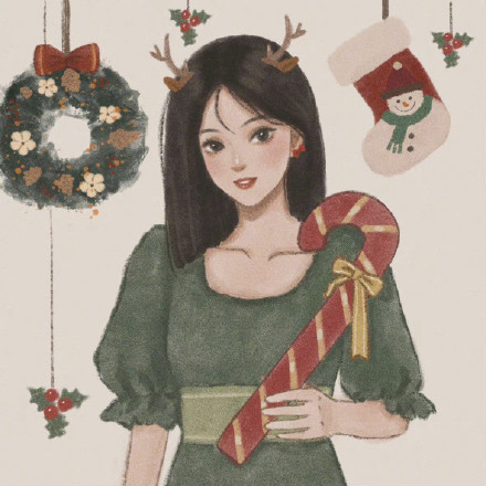 迪士尼公主圣诞微信头像