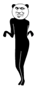 超沙雕的熊猫脸大长腿微信表情包