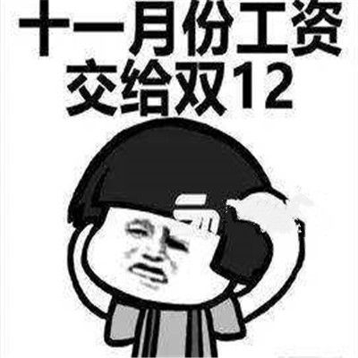双十二的可爱搞笑购物剁手微信表情包