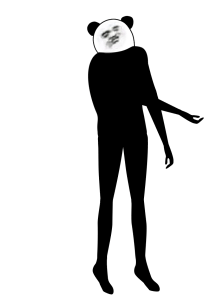 超沙雕的熊猫脸大长腿微信表情包