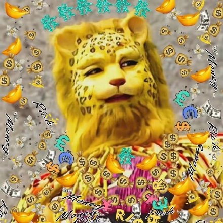 祝你新的一年发财金钱豹微信头像