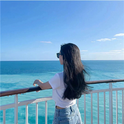 超级优质的蓝色大海女头