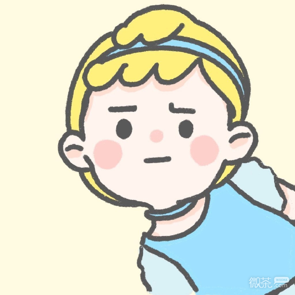 探头探脑的迪士尼公主微信头像
