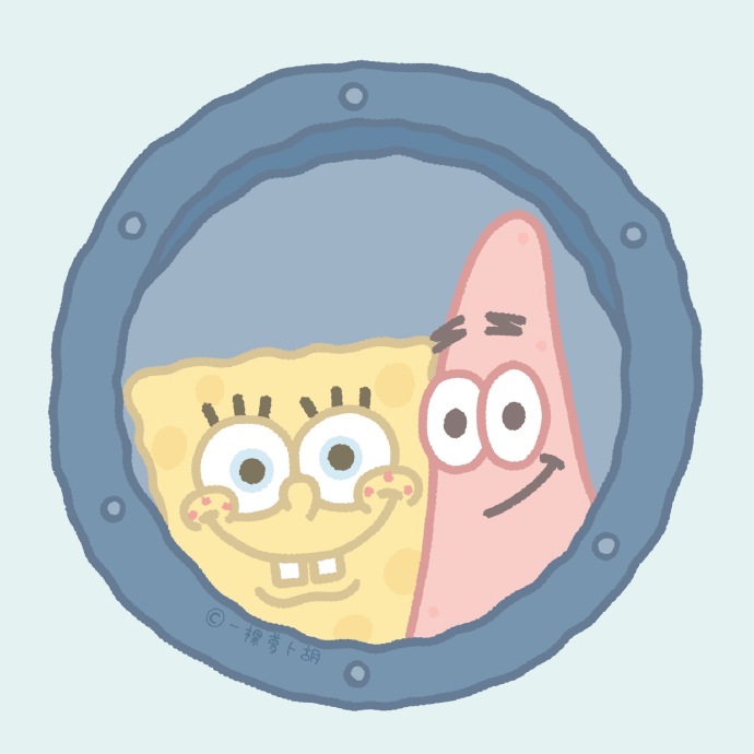 海绵宝宝x派大星手绘卡通微信头像